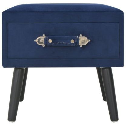 Bedside tables 2 pcs. Blue 40 x 35 x 40 cm velvet