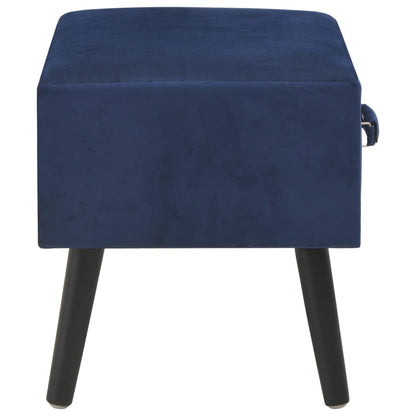 Bedside tables 2 pcs. Blue 40 x 35 x 40 cm velvet