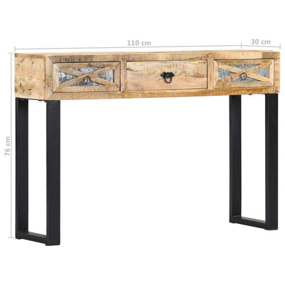 Console table 110 x 30 x 76 cm solid mango wood