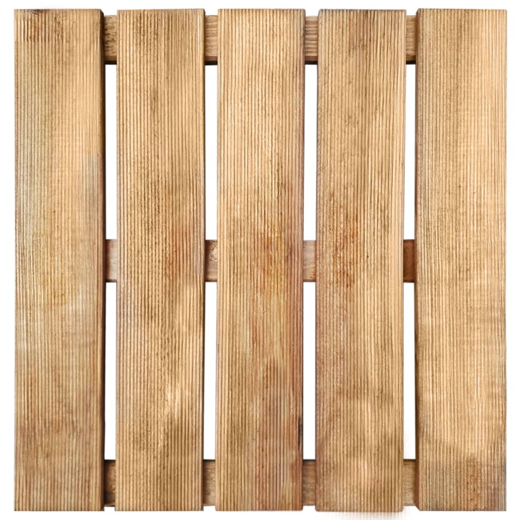 Terrassenfliesen 12 Stk. 50×50 cm Holz Braun