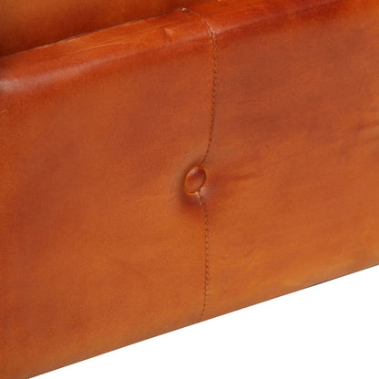 Chesterfield-Sessel Hellbraun Echtleder