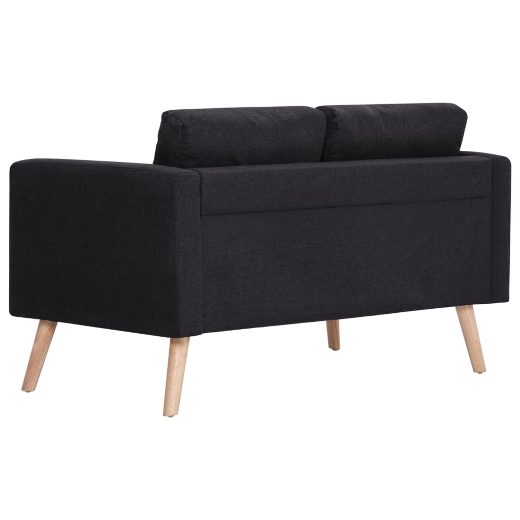 2-piece sofa set fabric black