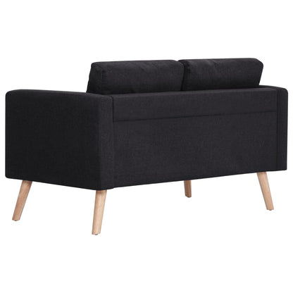 2-piece sofa set fabric black