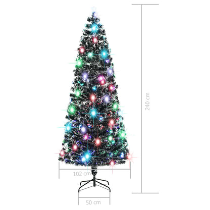 Weihnachtsbaum mit Beleuchtung und Ständer 240 cm Glasfaser