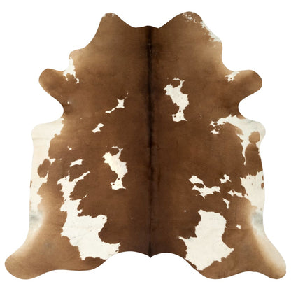 Carpet Genuine Cowhide Brown and White 150x170 cm