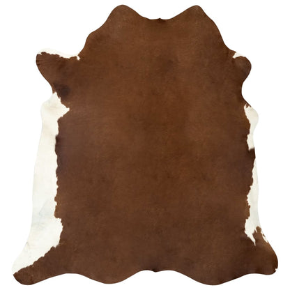 Carpet Genuine Cowhide Brown and White 150x170 cm