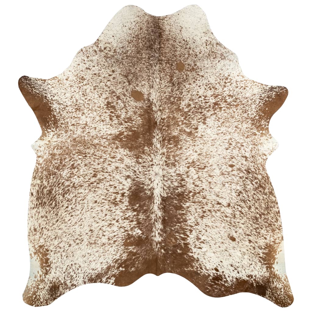 Carpet Genuine Cowhide Brown and White 150x170 cm