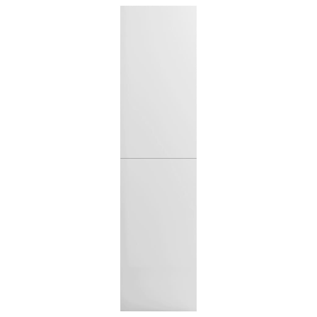 Wardrobe high gloss white 100x50x200 cm wood material