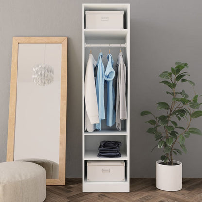 Wardrobe white 50x50x200 cm wood material