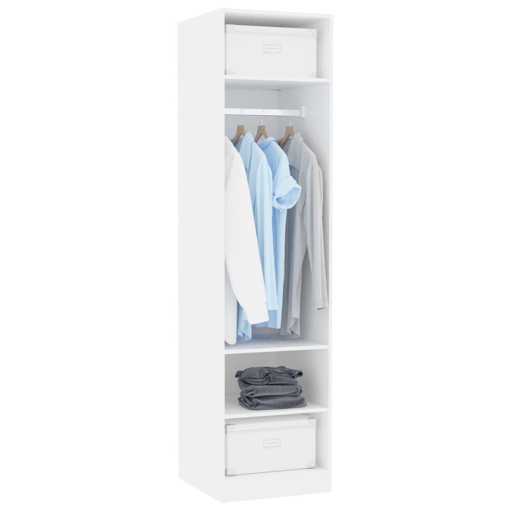 Wardrobe white 50x50x200 cm wood material