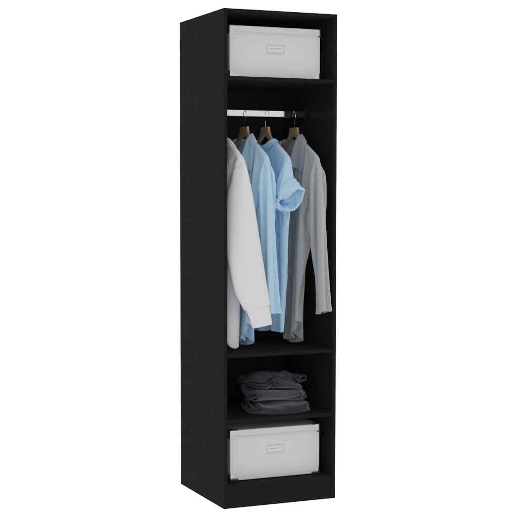 Wardrobe Black 50x50x200 cm wood material