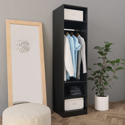 Wardrobe Black 50x50x200 cm wood material