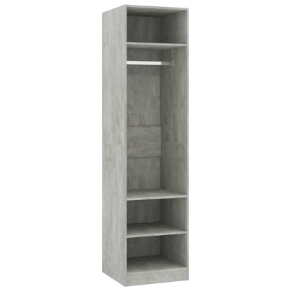 Wardrobe concrete grey 50x50x200 cm wood material