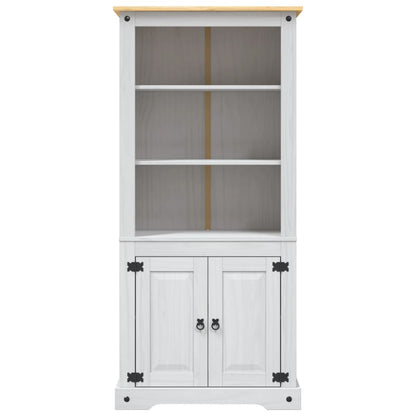 Buffet cabinet Mexican style pinewood white 80x40x170 cm