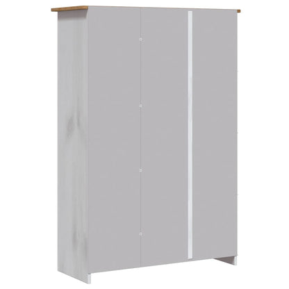 Kleiderschrank 3-Türig Weiß 118×50×171,5 cm Kiefer Panama Serie