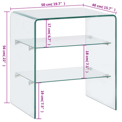 Stol za kavu 50x40x56 cm kaljeno staklo