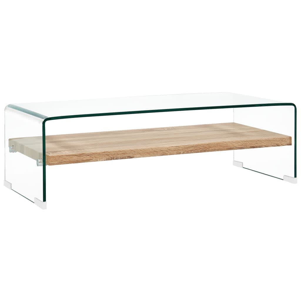 Couchtisch Transparent 98×45×31 cm Hartglas