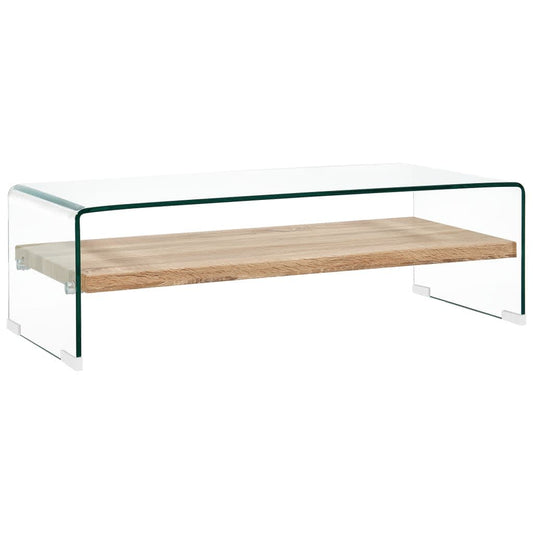 Couchtisch Transparent 98×45×31 cm Hartglas