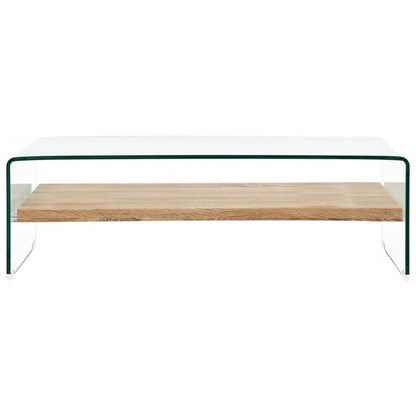 Couchtisch Transparent 98×45×31 cm Hartglas