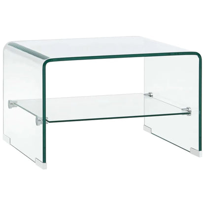 Coffee table transparent 50×45×33 cm tempered glass