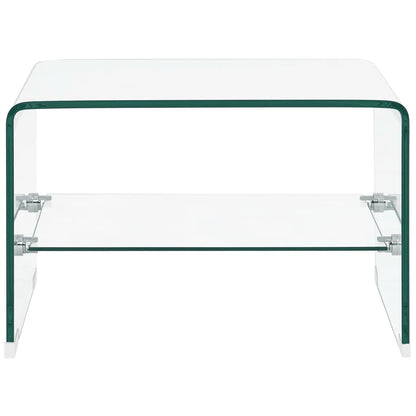 Coffee table transparent 50×45×33 cm tempered glass