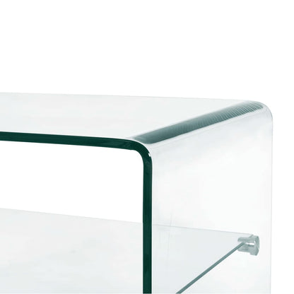 Coffee table transparent 50×45×33 cm tempered glass