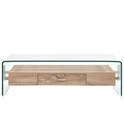 Couchtisch Transparent 98×45×31 cm Hartglas