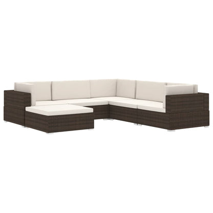 Modular-Sofa-Mittelteil 1 Stk. + Auflagen Poly Rattan Schwarz