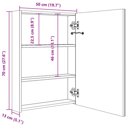 LED-Spiegelschrank 50x13x70 cm