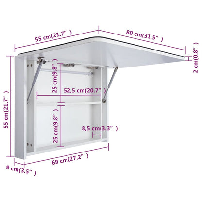 LED-Spiegelschrank 80x9,5x55 cm