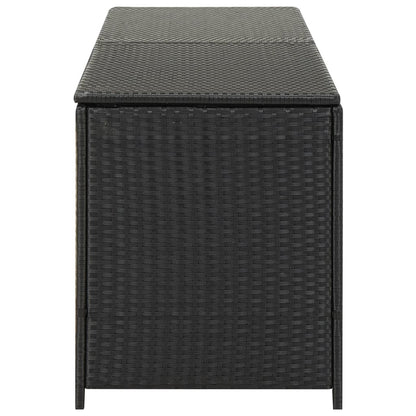 Garden box poly rattan 200x50x60 cm black