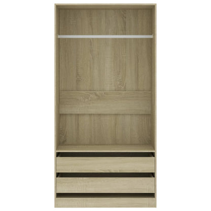 Wardrobe Sonoma oak 100x50x200 cm wood material