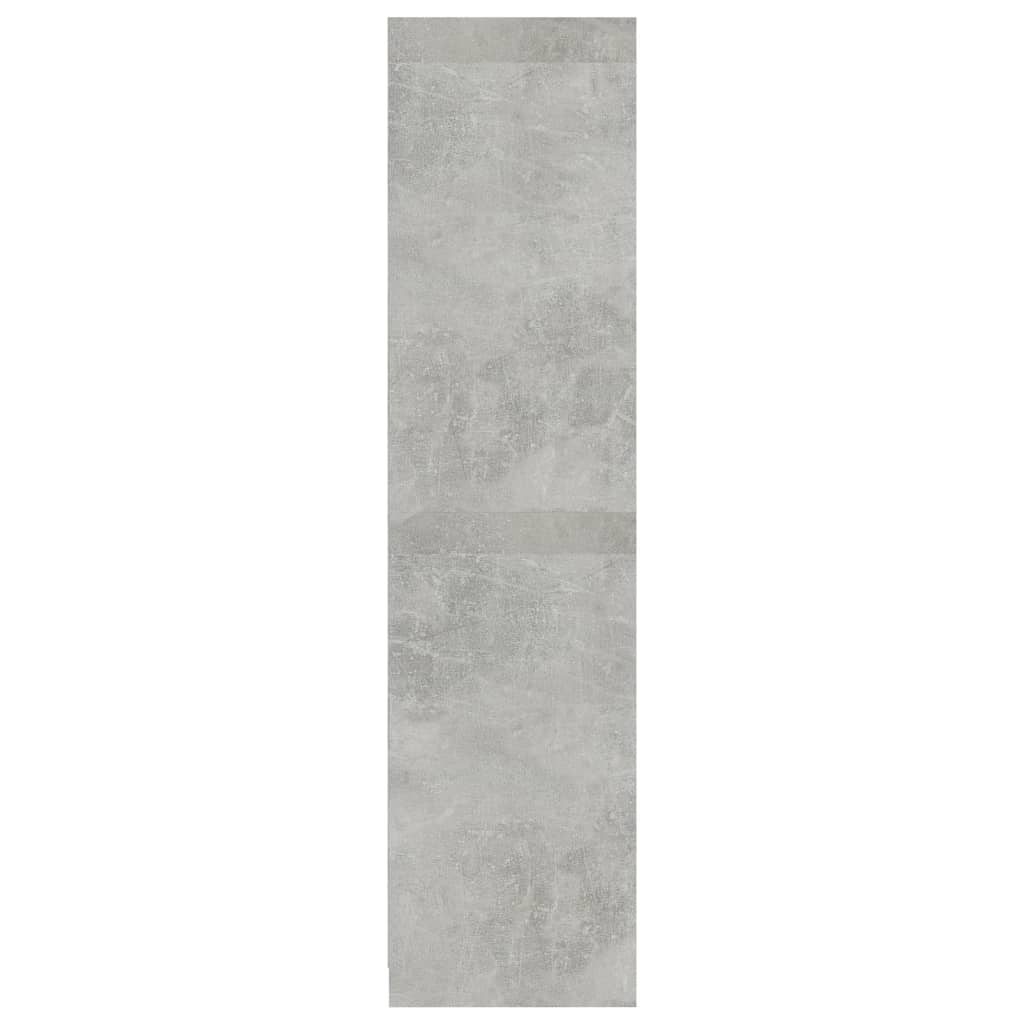 Wardrobe concrete grey 100x50x200 cm wood material