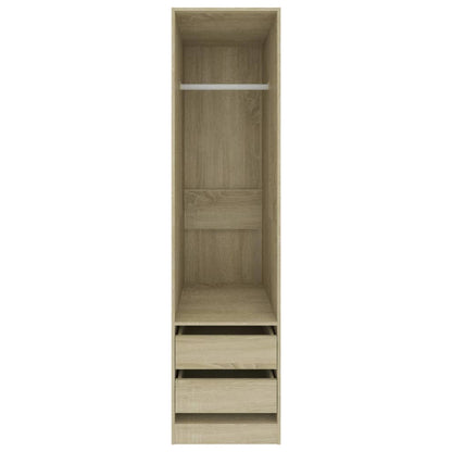 Wardrobe with drawers Sonoma oak 50x50x200 cm