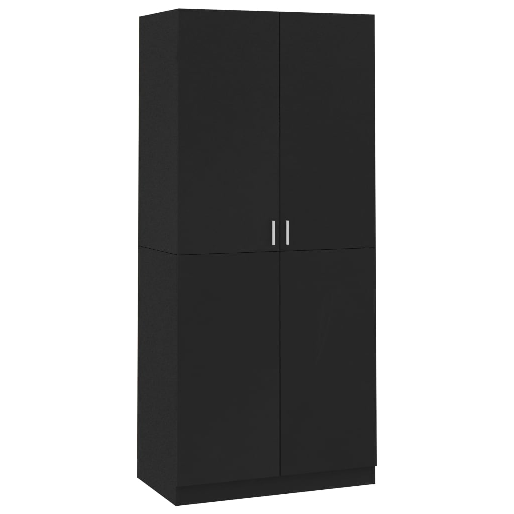 Wardrobe Black 90x52x200 cm wood material