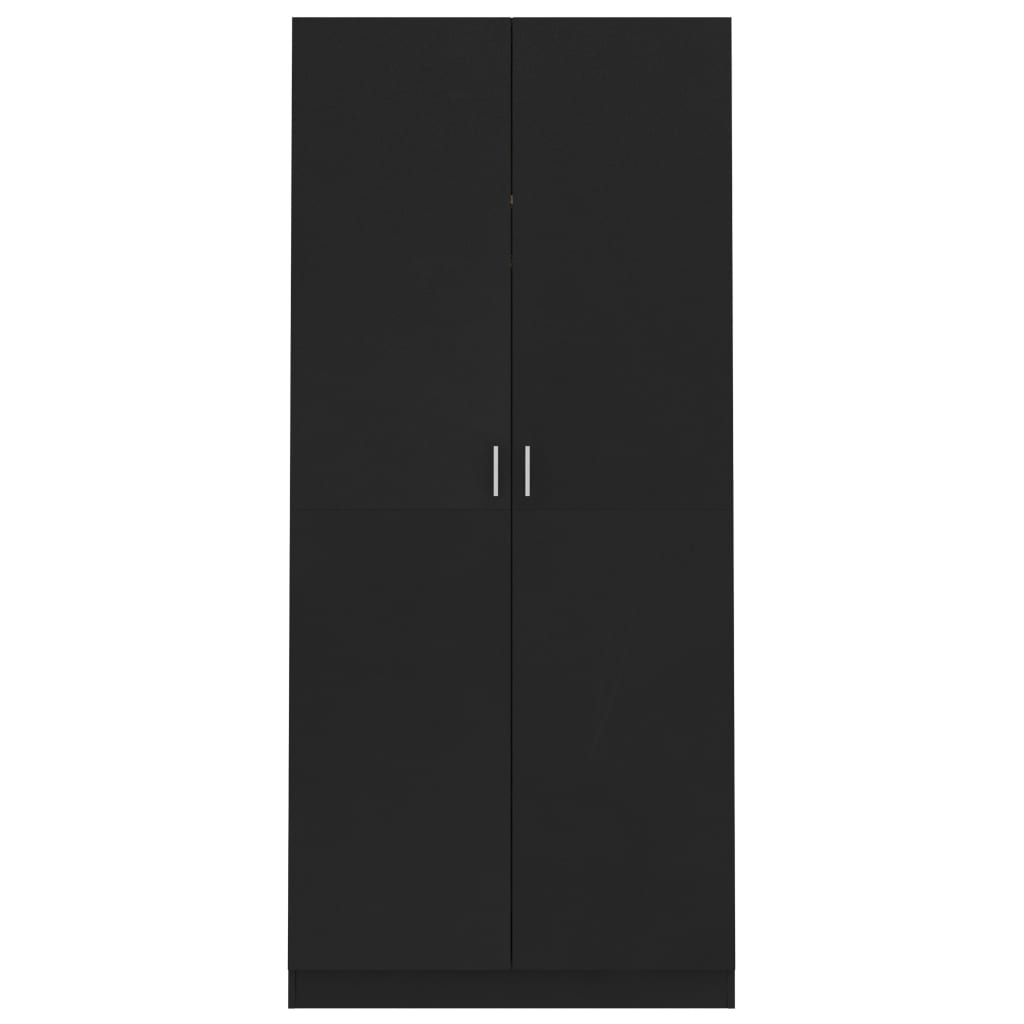 Wardrobe Black 90x52x200 cm wood material