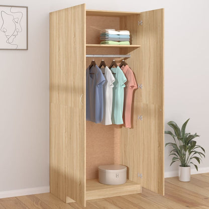 Wardrobe Sonoma oak 90x52x200 cm wood material