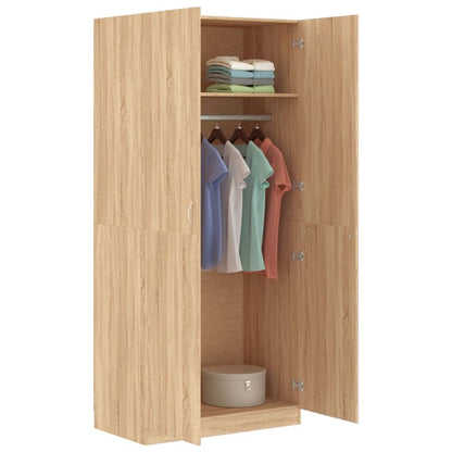 Wardrobe Sonoma oak 90x52x200 cm wood material