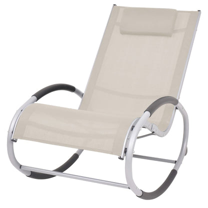 Garden Rocking Chair Cream Textilene