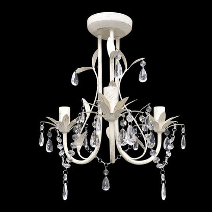 Crystal Ceiling Light Chandelier 4 pcs Elegant White