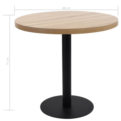 Bistrotisch Hellbraun 80 cm MDF