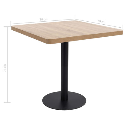 Bistrotisch Hellbraun 80x80 cm MDF