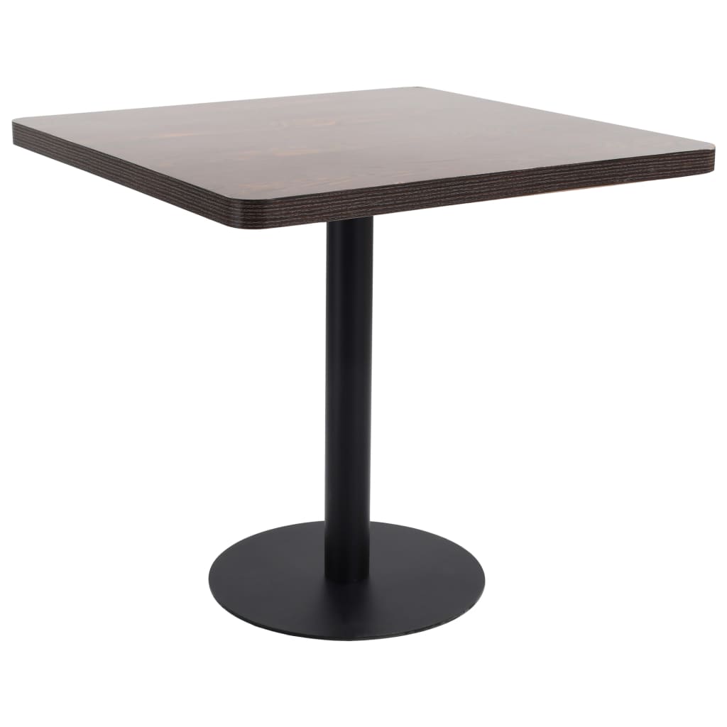 Bistrotisch Dunkelbraun 80x80 cm MDF