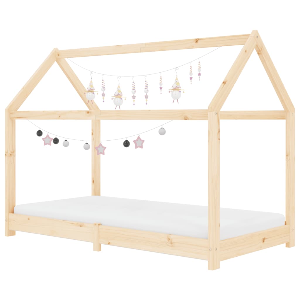 Children's bed frame solid pine 80 x 160 cm