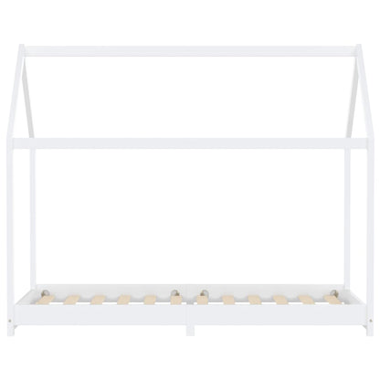 Children's bed frame white solid pine 90 x 200 cm