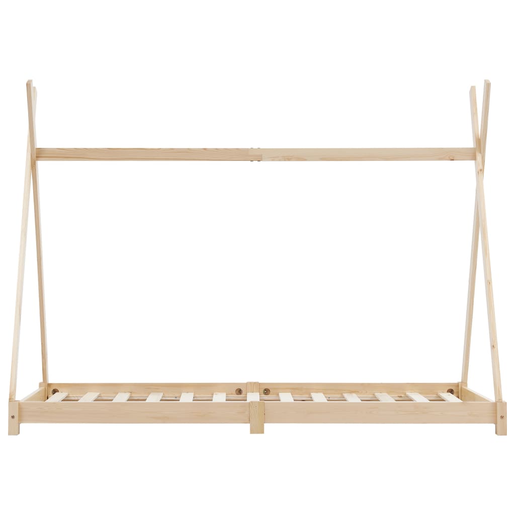 Children's bed frame solid pine 80 x 160 cm