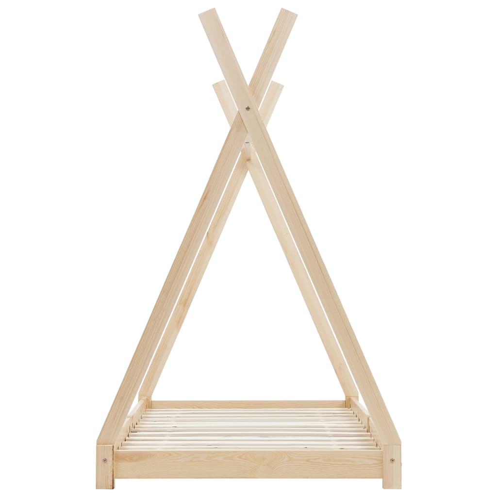 Children's bed frame solid pine 80 x 160 cm