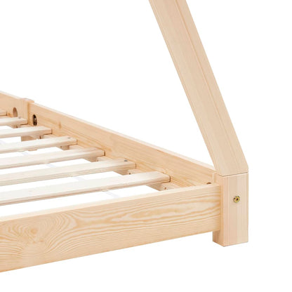 Children's bed frame solid pine 80 x 160 cm