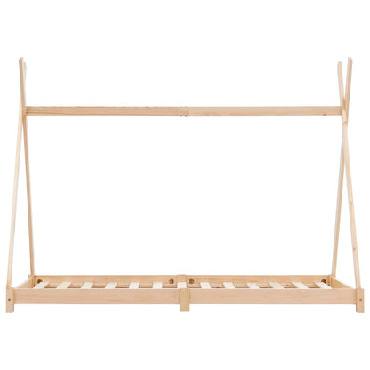 Children's bed frame solid pine 90 x 200 cm