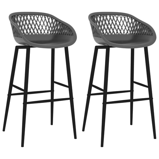 Barhocker 2 Stk. Grau